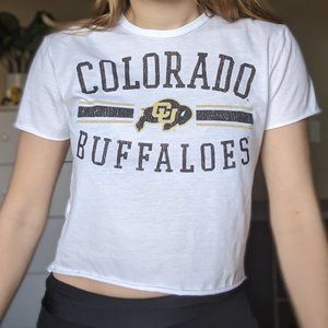 uc boulder buffaloes cropped t-shirt!